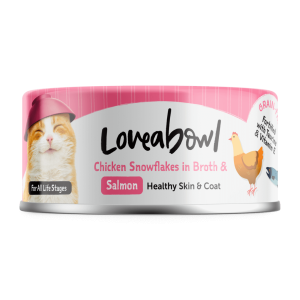 Chicken Snowflakes in Broth with Salmon